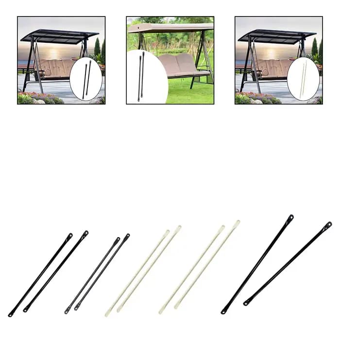 Barres de remplacement de balançoire, 2 pièces, tiges de balançoire d'extérieur, tiges de suspension
