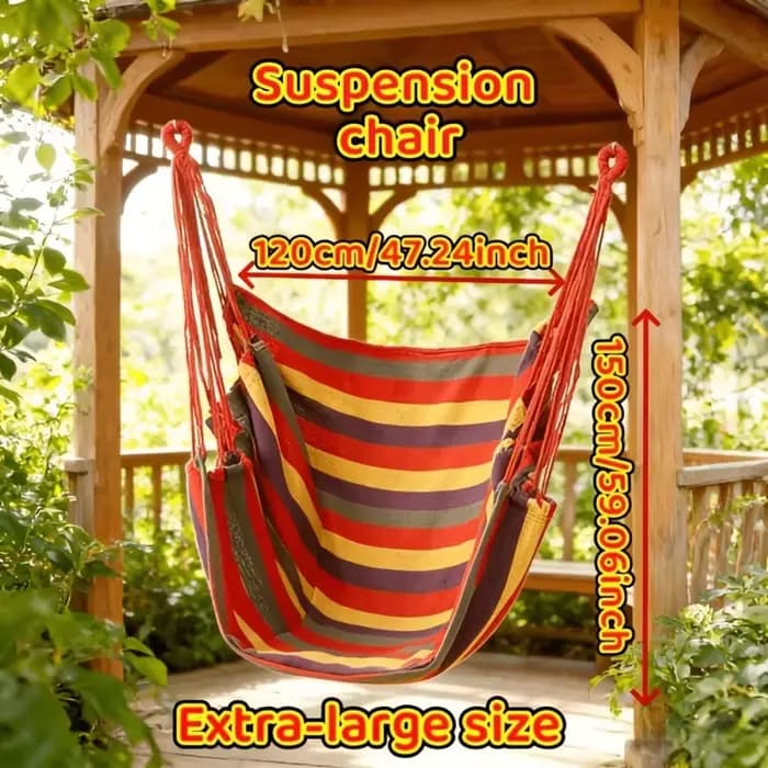 1 chaise suspendue de type hamac pour gazebo de jardin, idéale pour les loisirs en extérieur, chaise