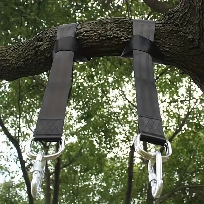 Hamac de balançoire d'extérieur avec ceinture de sécurité, sac portable, kit de sangle de balançoire