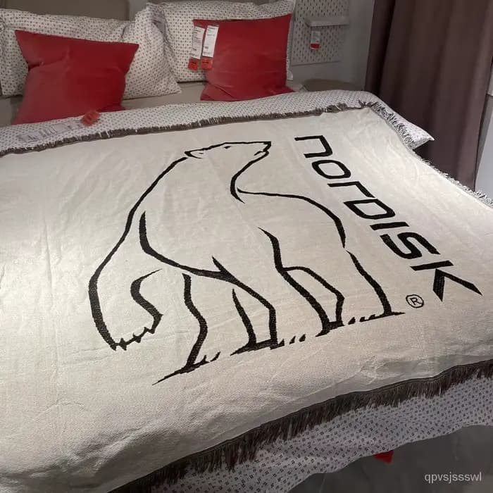 Nordisk couverture Camping pique-nique en plein air jeter couverture ours blanc couvertures pour lit