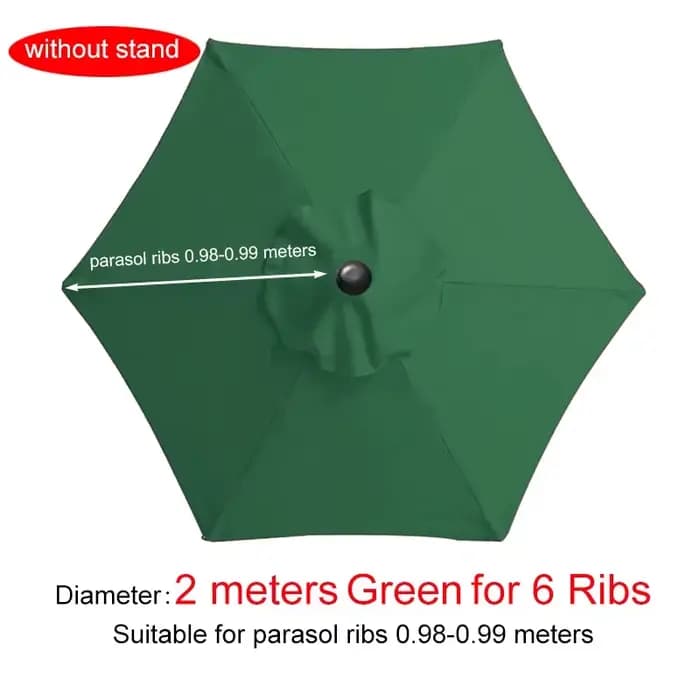 Housse de parasol banane 2/2,7/3m, tissu de rechange sans support, pour jardin extérieur, terrasse, 