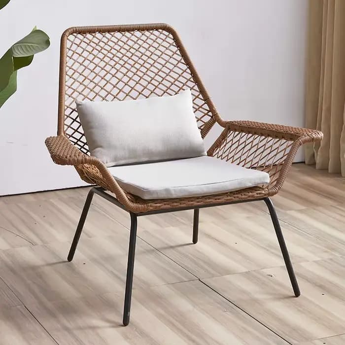 Petites Tables et chaises nordiques d'extérieur en rotin, balcon, cour, jardin, B & B, loisirs créat