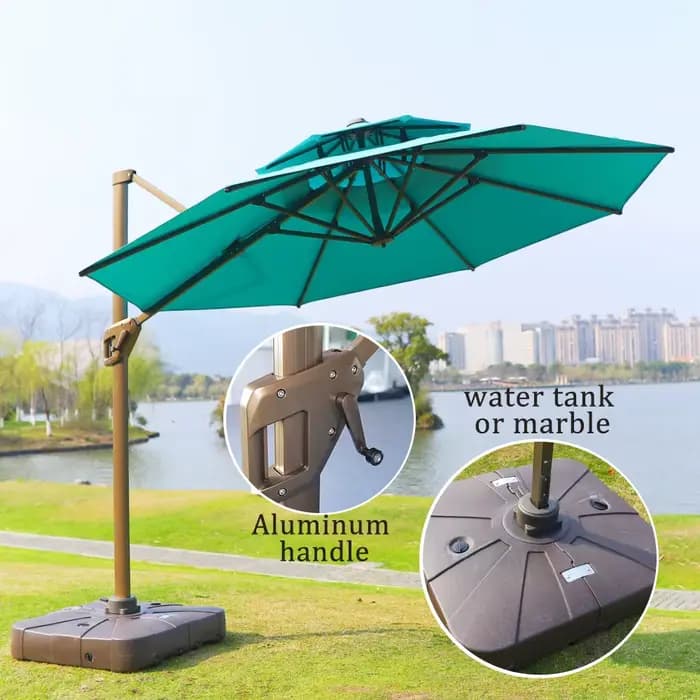 Parasol romain personnalisé de haute qualité, 3m, vente en gros, usine, Patio, cour, pour piscine, h