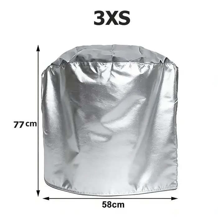 Housse de protection ronde pour barbecue, universelle, résistante au vent, aux déchirures et à l'eau