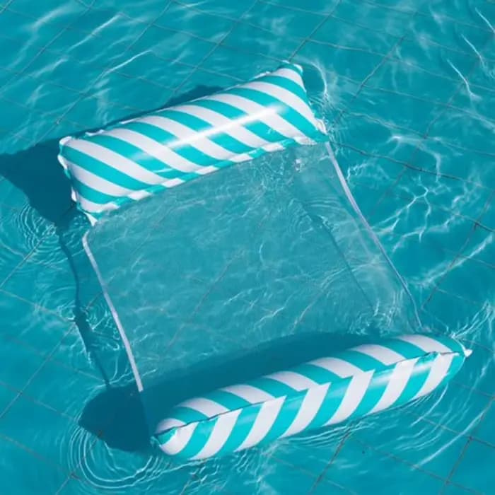 Hamac flottant pliable, chaise longue flottante, polymère de piscine gonflable, lit inclinable, mate