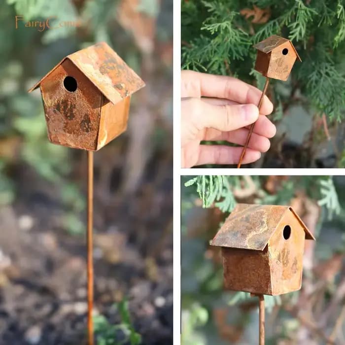 Clôture en métal l'inventaire pour jardin nickel é, artisanat en fer rustique, mini clôtures, terrar