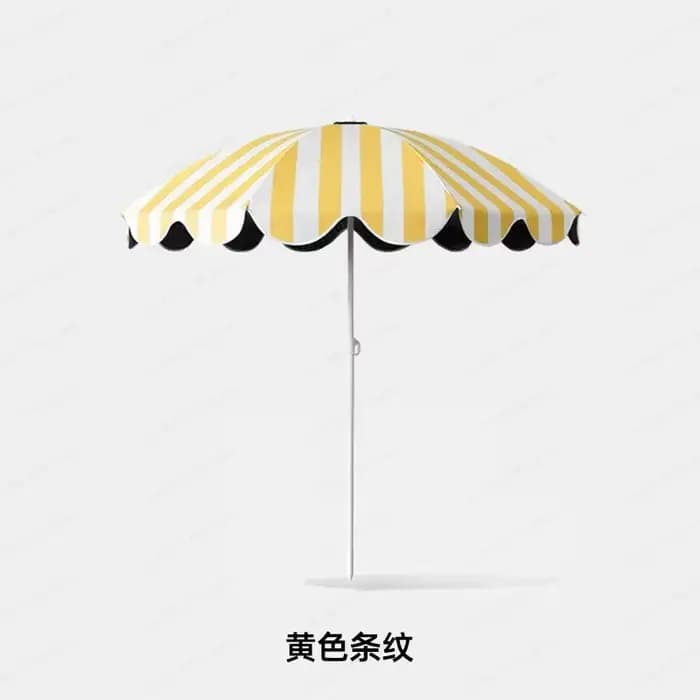 Parasol de terrasse extérieur rayé de grande taille, imperméable et anti-UV, idéal pour le jardin, l