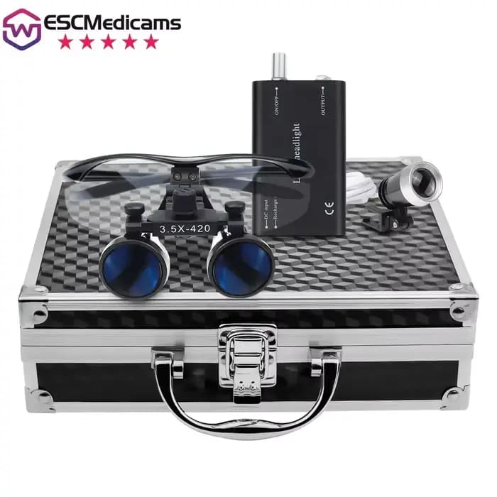 Loupes dentaires professionnelles 2,5X3,5X, loupe binoculaire chirurgicale avec lentilles en verre o
