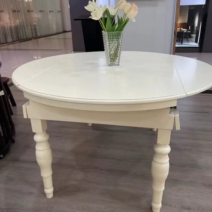 Table à manger rectangulaire en bois blanc, moderne, de luxe, pour la maison, ensemble multifonction