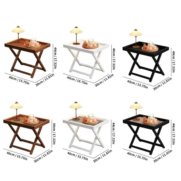 Table d'appoint pliante en bambou, Table de lit avec plateau TV Durable, petite Table d'appoint pour