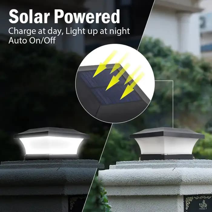 2 pièces lumière solaire clôture lumière IP65 lampe solaire extérieure pour décoration de jardin por