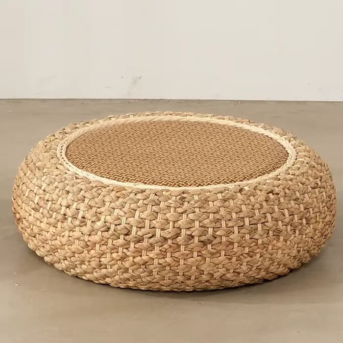 Coussin futon épais en rotin tissé à la main, tatami japonais, pour salon, balcon, loisirs, méditati