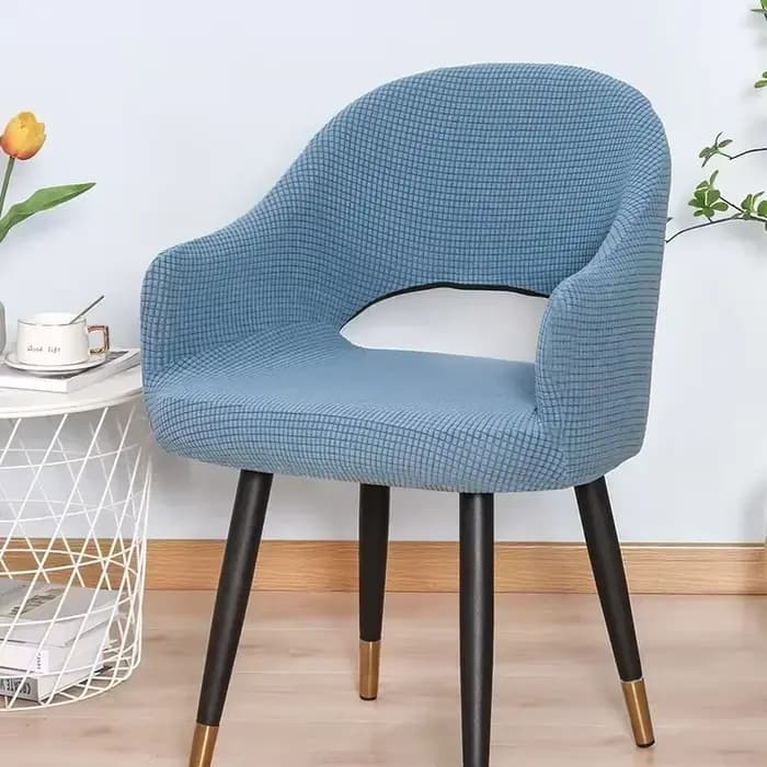 Housses de chaise courbées en jacquard ajouré, housses de fauteuil à dossier incurvé en spandex élas