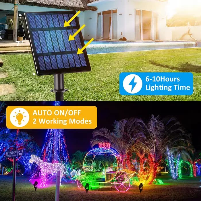 1/2/4/6 lumières RGB projecteur solaire IP65 étanche lumière solaire extérieure lumière de jardin po