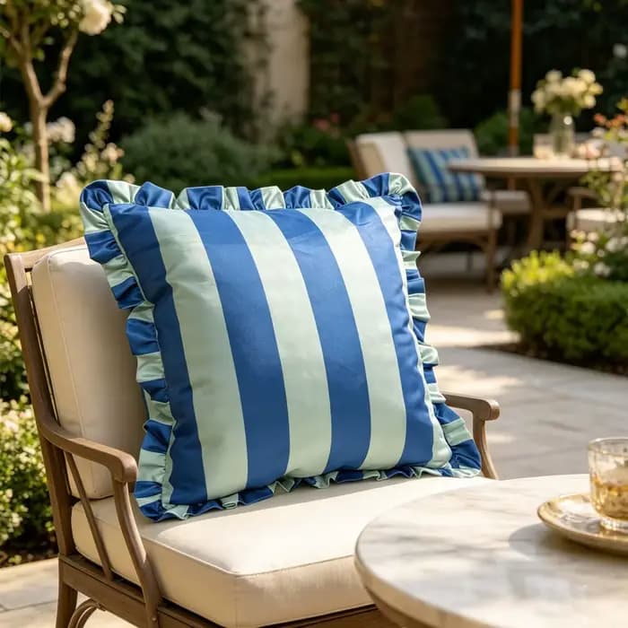 Housse de coussin imperméable d'été pour l'extérieur, housse de coussin moderne de luxe pour patio, 