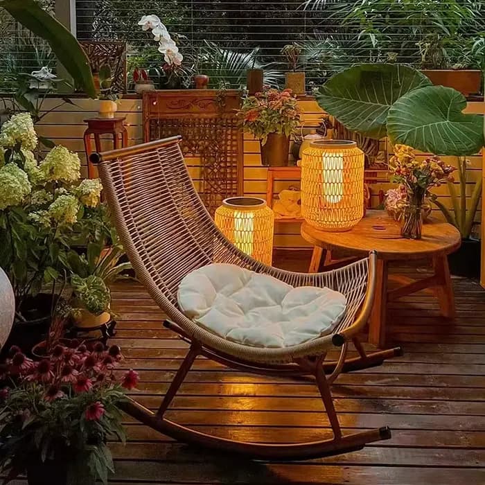 Chaise de loisirs en plein air confortable, pour usage domestique, meubles de balcon extérieur, cana