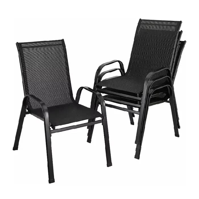 Chaises de jardin pliantes en acier et tissu Teslin, dossier haut, chaise de balcon, chaise de campi