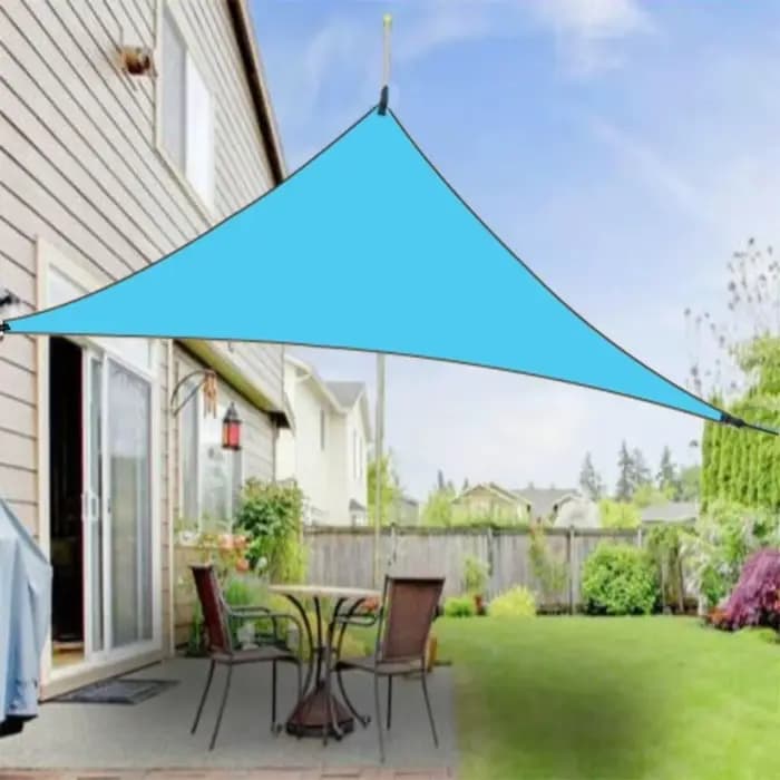 Abri solaire étanche Triangle réglable avec cordes, bloc UV 95%, pare-soleil triangulaire, taille 3x