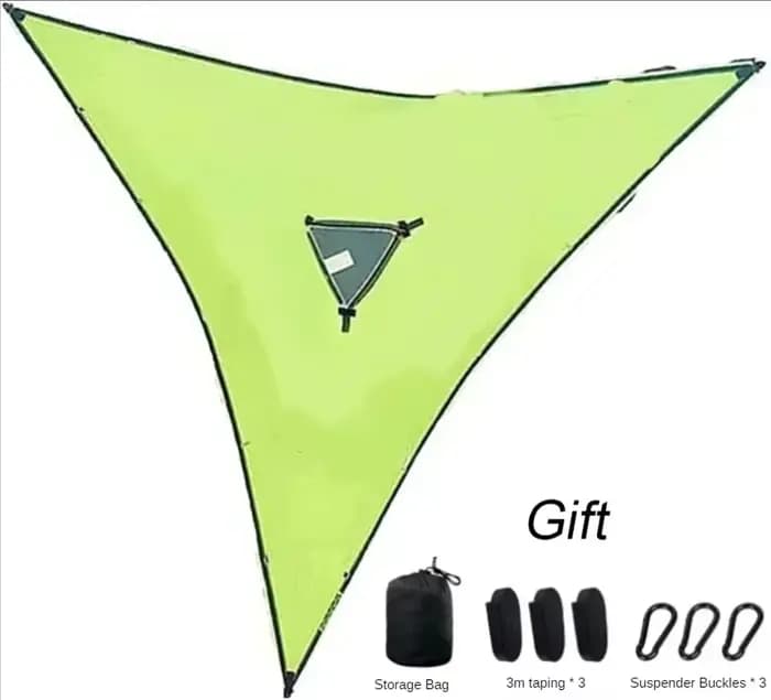Hamac triangulaire portable pour le camping en plein air, lit suspendu, matelas aérien multi-personn