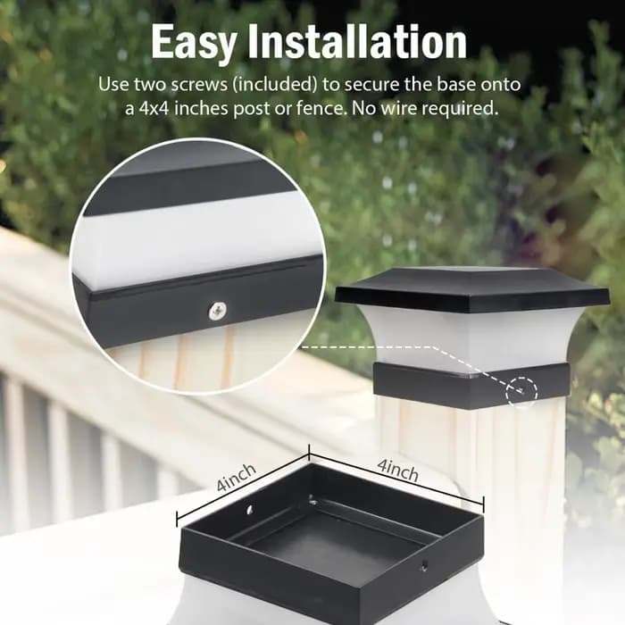 2 pièces lumière solaire clôture lumière IP65 lampe solaire extérieure pour décoration de jardin por