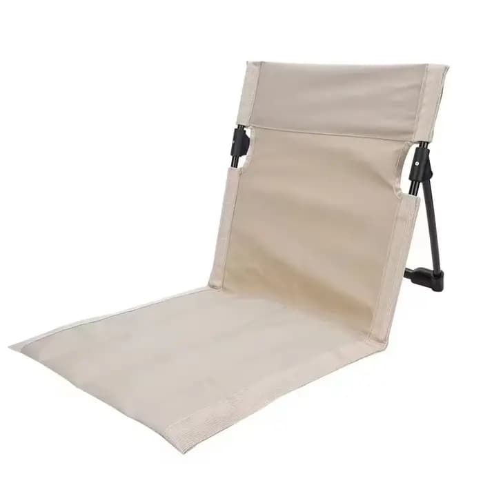 Chaise de camping pliable d'extérieur avec coussin de dossier, chaise de plage pliante pour pique-ni