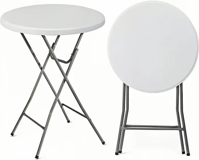 Table de bistro pliante pour jardin extérieur, salle à manger et hôtel, Table de Bar haute pliable e
