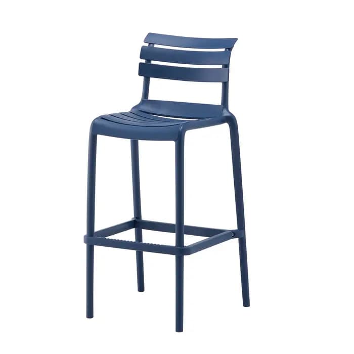 Meubles de jardin extérieurs modernes de haute qualité, chaises empilables en plastique et tabouret 