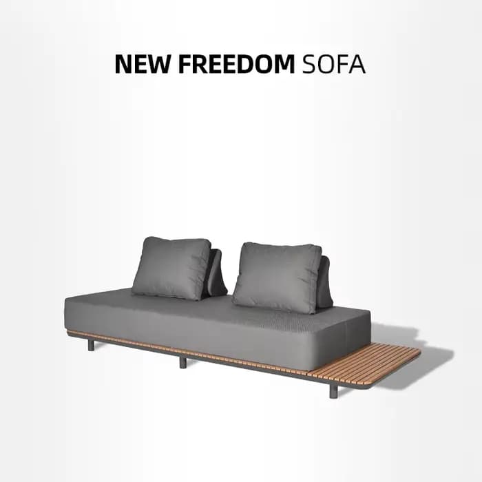 Canapé sectionnel de Patio toutes saisons, canapé de jardin étanche moderne de luxe en forme de L, m