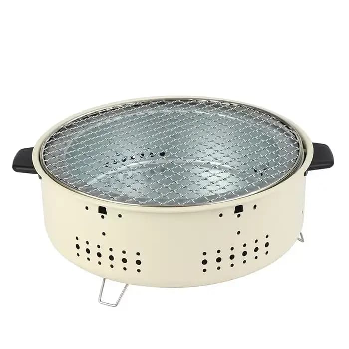 Grill de Barbecue Portable, poêle à charbon de bois coréen, poêle de Barbecue fendu en acier inoxyda