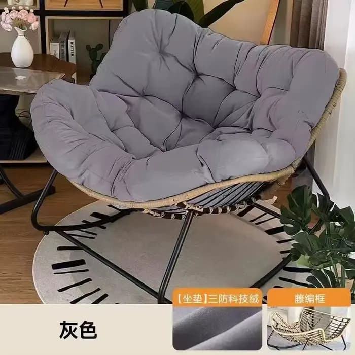 Fauteuil à bascule en rotin tressé, forme nid d'oiseau, pour salon, balcon, sieste, petit appartemen