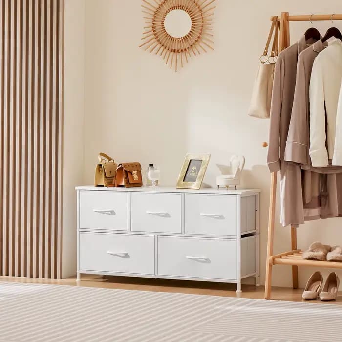 JHK armoires pour chambre à coucher avec 5/7/10 blanc amant tissu tiroirs coffre armoire placard pou