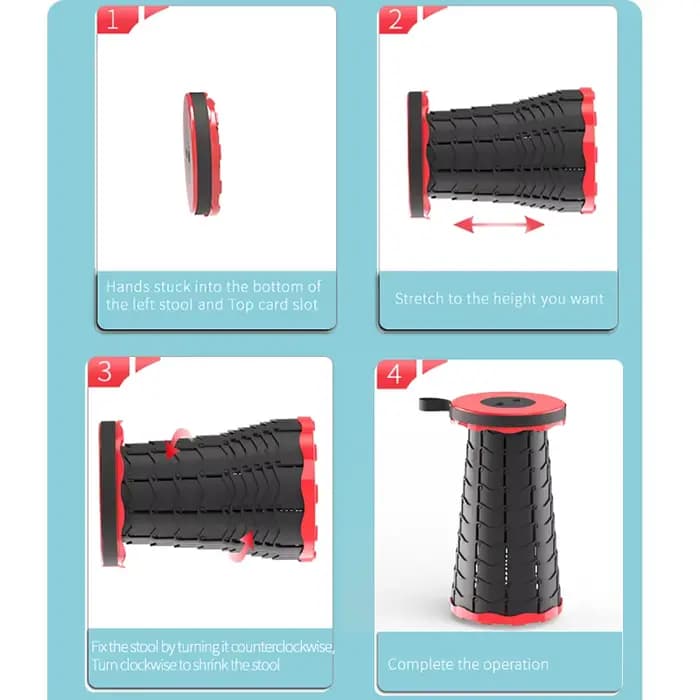Tabouret rétractable portable, mobilier d'extérieur, chaise pliante pour le camping, la pêche