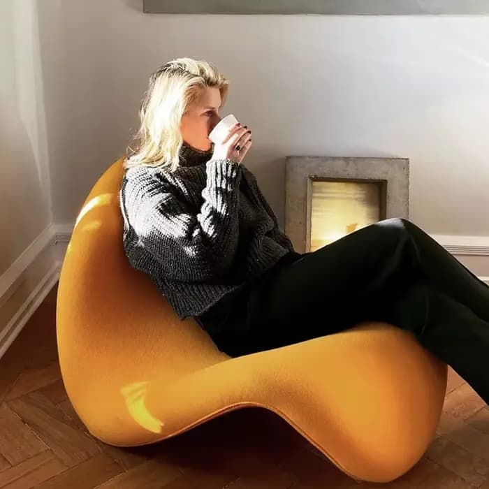 Fauteuil lounge ergonomique de designer nordique, canapé paresseux pour salon, balcon, fauteuil de l