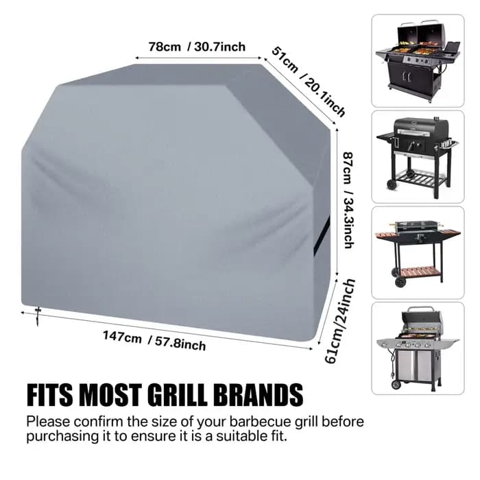 Housse de Barbecue à gaz 147x61x122CM, pour Weber BBQ Char Broil Outback, imperméable, robuste, rési