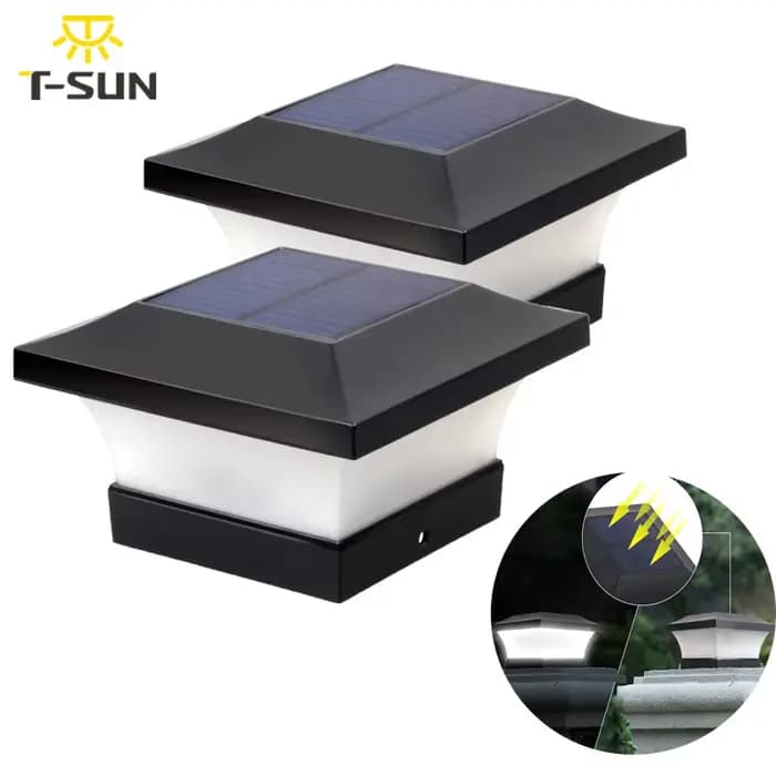 2 pièces lumière solaire clôture lumière IP65 lampe solaire extérieure pour décoration de jardin por
