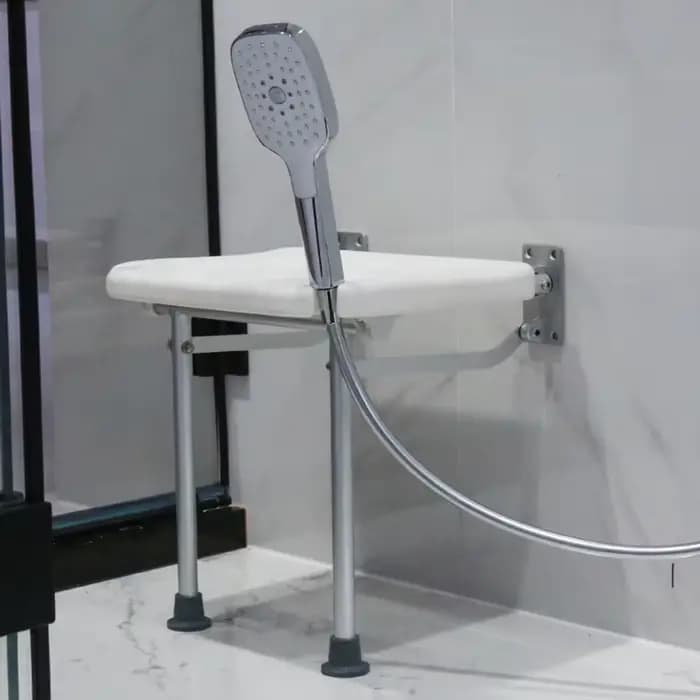 HOFurniture-Tabouret Pliant Mural, Chaise de Porche Ultra Mince, Chaise Pliante de Douche