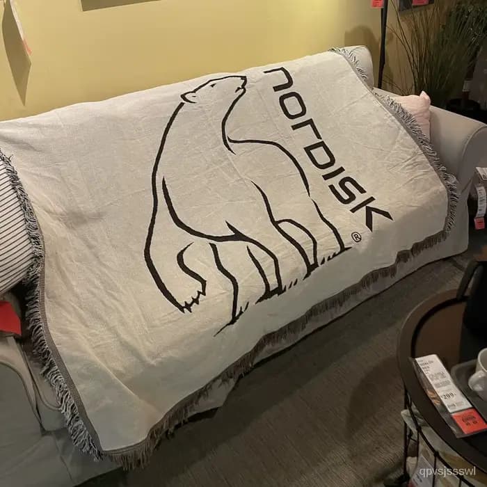 Nordisk couverture Camping pique-nique en plein air jeter couverture ours blanc couvertures pour lit