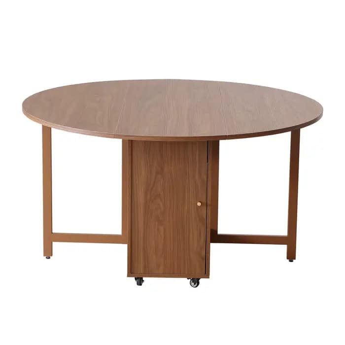 Table à manger ronde pliante mobile multifonctionnelle avec chaises pliantes, meubles de mode