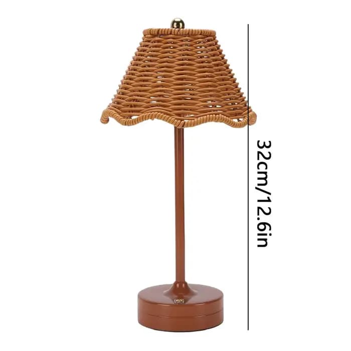 Lampes de table en rotin, 120 lumens, sans fil, rechargeables, à intensité variable, décoration en r