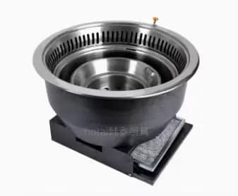 Grill rond intégré, sans fumée