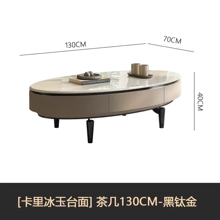 Table basse moderne de grande taille, design décoratif simple, avec rangement intégré, table d'appoi
