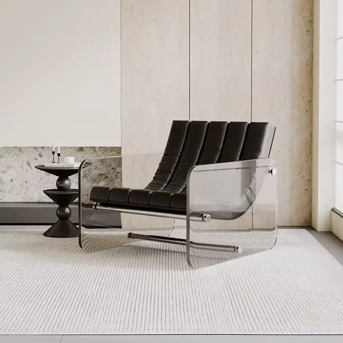 Chaises transparentes avec accoudoirs, chaise de sol moderne pour jardin, chaise d'appoint de luxe i