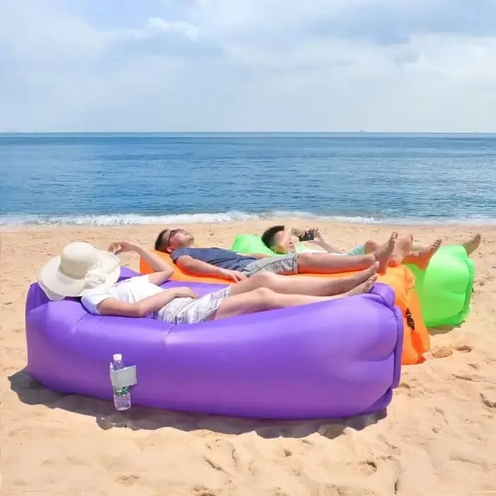 Canapé gonflable plage Air canapé pliant Camping gonflable canapé-lit sac de couchage simple