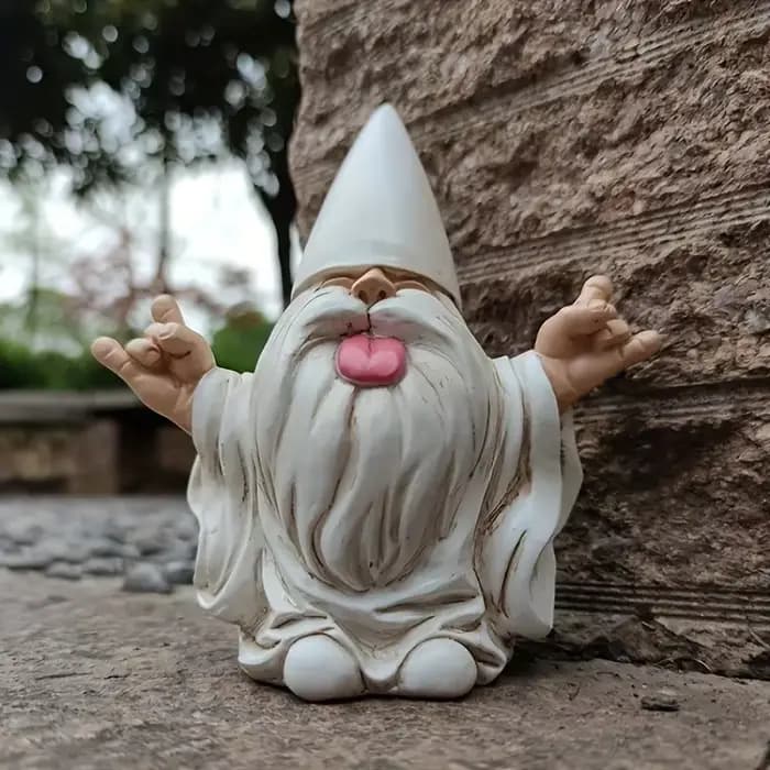 Chaise à bascule d'extérieur, Statue de jardin Gnome, parodie de décoration pastorale en résine, orn