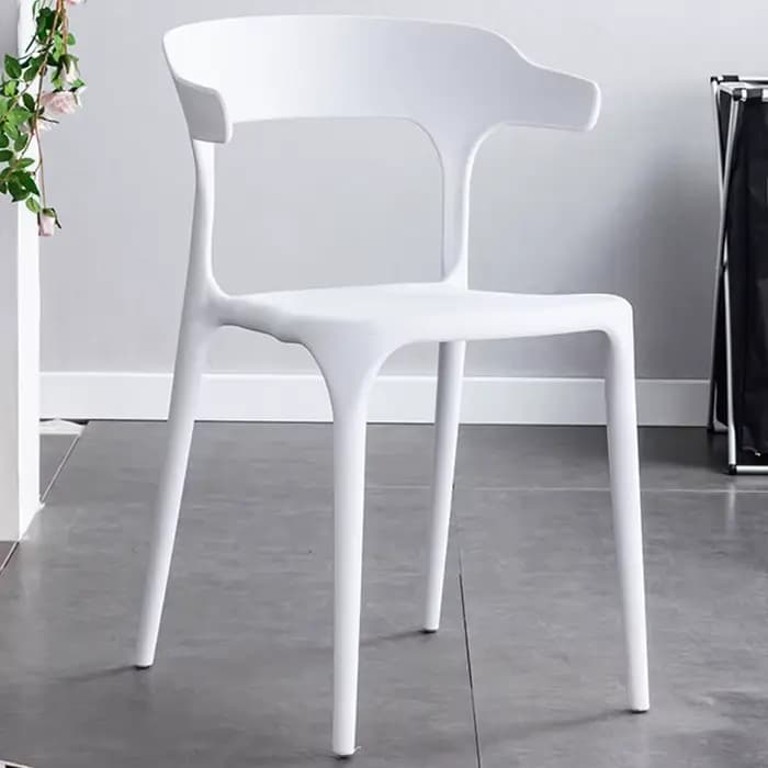 2 pièces chaise de salle à manger en plastique empilable Durable événements de jardin Restaurant mén