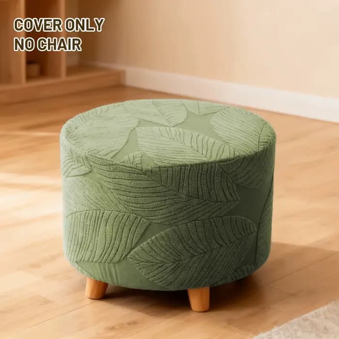 Housses rondes pour pouf, housse de protection extensible pour tabouret de rangement pliant, repose-