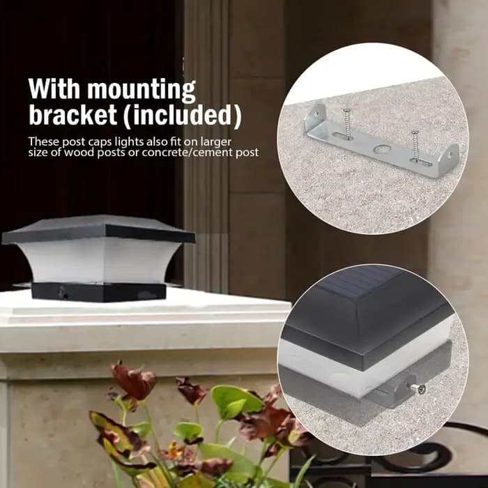 2 pièces lumière solaire clôture lumière IP65 lampe solaire extérieure pour décoration de jardin por