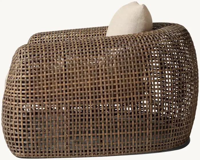 Canapé sectionnel personnalisable de jardin tissé en rotin PE de cadre en aluminium de meubles d'ext