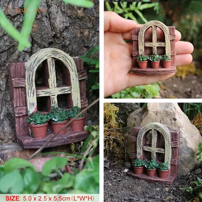Table et chaises de jardin féerique en métal, ensemble d'articles de jardin miniatures rétro pour ma