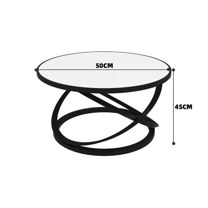 Salon de luxe Table basse Design moderne Premium Glam Tables basses blanc rond Muebles Para El Hogar